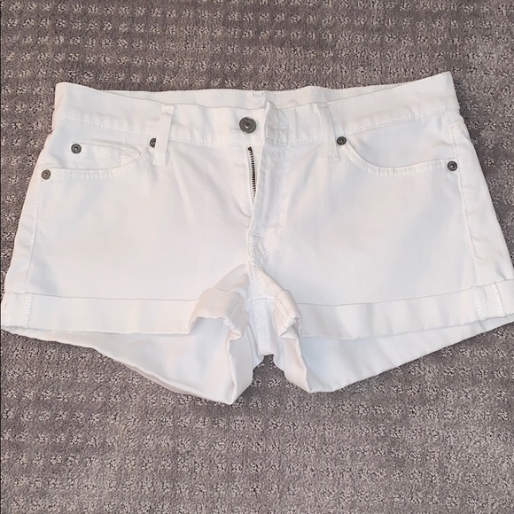 7 For All Mankind White Jeans Shorts 